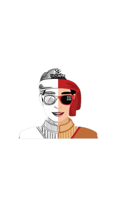 NORAPAT բրենդի ոճավորված տղայի պատկերազարդում